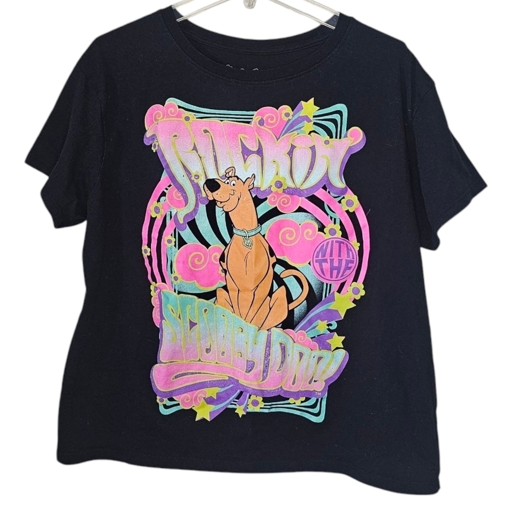Scooby Doo "Rockin with Scooby-Doo" Neon Unisex Graphic Tee Size XL